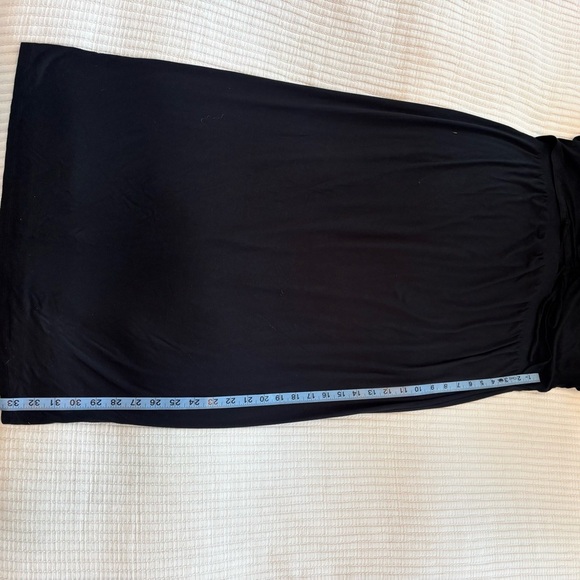 Isabel Maternity Black Sleeveless Peek-A-Boo Midi Dress Size Large Ruched NWT - Picture 8 of 8